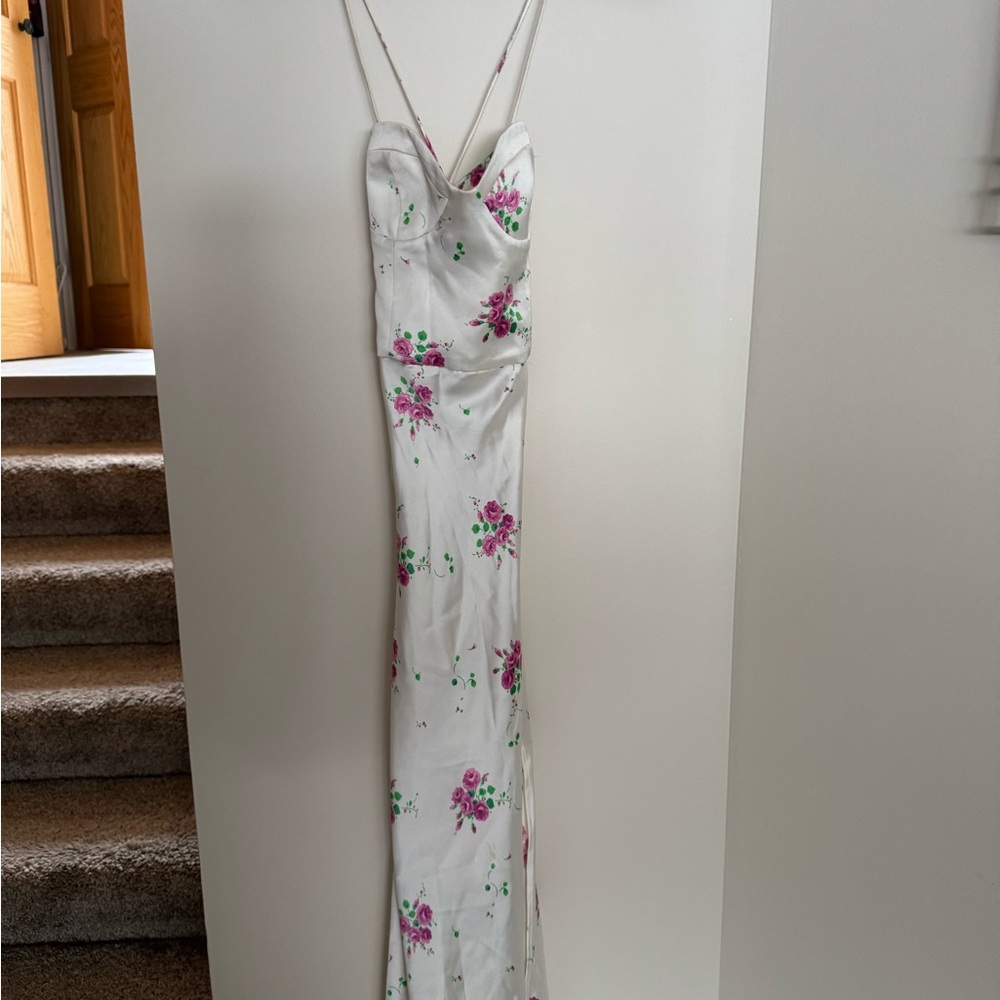 Silk Zara Dress with Flowers